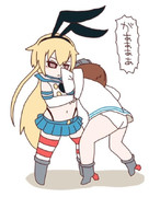 島風と雪風の仲良しな絵