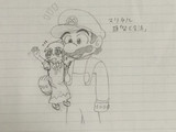 思いつきで描いたマリオとチルノ