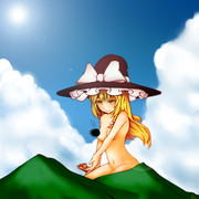 暑かったから魔理沙ちゃんが山にエサをやってくれました