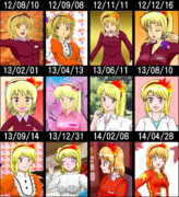 [東方] 秋静葉の絵の変遷を纏めてみた