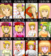 [東方] 秋穣子の絵の変遷を纏めてみた