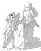 響と兵士のおっさん