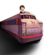 【お題】水着姿の吹雪と東武鉄道の特急きぬ