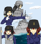 金剛型娘とイージス艦