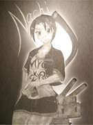 照らし切り絵 艦これより 那智（私服）＆連装砲ちゃん