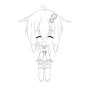 ばいばい♡の線画