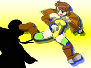 打点の高いローリングソバット