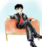 ふんぞりかえった執事長