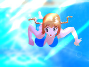 泳ぐ五十嵐さん