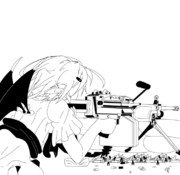 レミリア M249 射撃GIF