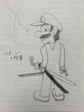 ルイージを妖夢っぽく描いてみた