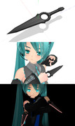 [MMDモデル配布]危険作業用短剣1式2型