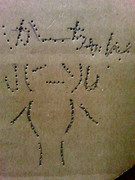 友達が刺して描いたカーチャン