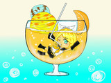 【鏡音リン】summer in juice 【描いてみた】