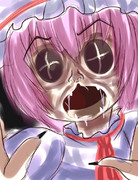 目がしいたけで口が栗、あと鼻にピーナッツ