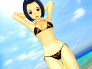 ヒョウ柄水着のあずささん