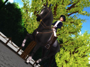 乗馬を嗜む兵長