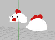 【MMDアクセサリ配布】こっこちゃん【被り物】