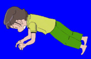 腕立てをする無職くんBB