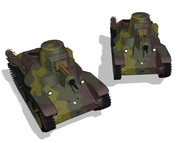 ハ号後期迷彩+三式軽戦車ケリ