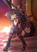 夕暮れにゃん娘