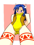 チハヤにアミの衣装（水着のみ）を着てもらった