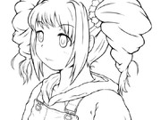 おすましやよい（塗り絵用）