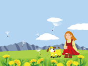 ペリーヌ物語壁紙。