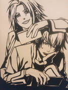 【切り絵】凸凹コンビ【作ってみた】