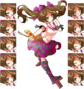 バトルっぽいはたて立ち絵 表情差分