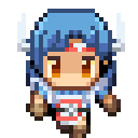 チハヤドットを４倍の大きさで動かしてみた