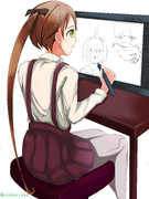 液タブと秋雲
