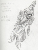 メダロットのような物を鉛筆書き。