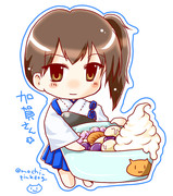 【スイーツ×艦娘】加賀さんとクリーム葡萄白玉