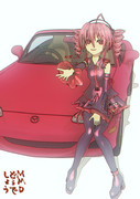 【MMD】赤い車と赤毛の子と…。【重音テト】
