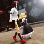 ルーミアと文、人里をゆく！