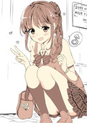 可愛らしい子の横に