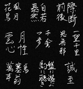 将棋棋士の揮毫を臨模。