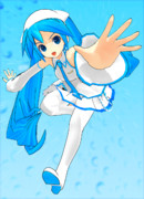 イカ娘346話カラー扉絵、再現してみたでゲソ