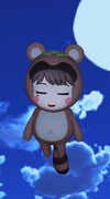 夢の中でこんな感じでふわふわ寝ていた