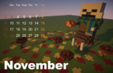 【Minecraft】11月のカレンダー