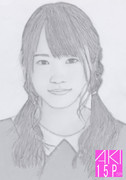 鉛筆画、似顔絵、川栄李奈！