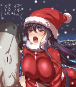 サンタがトナカイに乗ってやってきた！