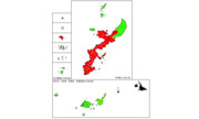 沖縄県知事選で市町村別最多得票候補者