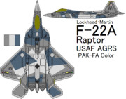 F-22A Raptor USAF Aggressor "PAK-FA"