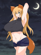 狐っぽい子を描いてみました。