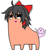 「Minecraftでめっっっっちゃ可愛いヴァー霊夢」のドット絵