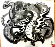 墨龍【雲竜図 滲 龍仙】