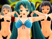 水着の17歳らぶ式ミクとレッドショルダー【MMD】