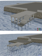 コンクリート製の桟橋 配布です